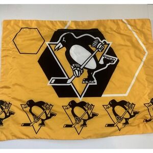 Pittsburgh Penguins Hockey Team Black Cotton Pillowcase Cover! Yellow